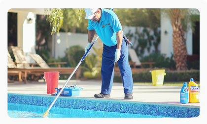 one-time deep cleaning for swimming pool